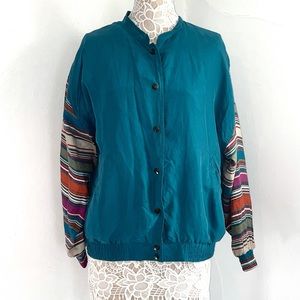 EUC Large Out Brook 100% silk jacket.